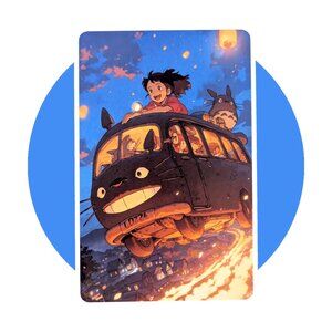 Studio Ghibli Anime Art Trading Card (KK118): Catbus, 3.25 in.
